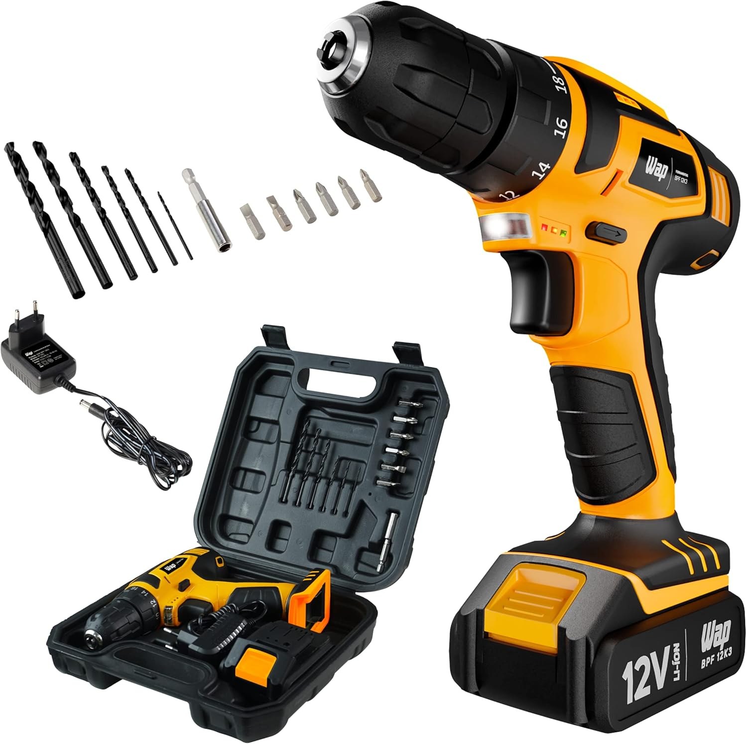 Parafusadeira e Furadeira WAP BPF-12K3 12V Bivolt - WAP - Foto Principal