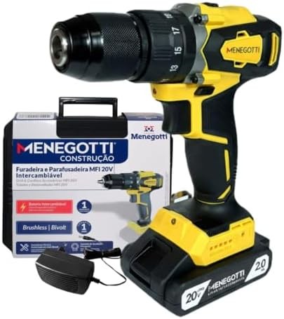 Furadeira Parafusadeira Menegotti MFI-20 20V Brushless - Menegotti - Foto Principal